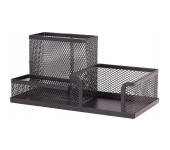 Przybornik na biurko NATUNA siatka czarny 204x104x100mm (3A)
