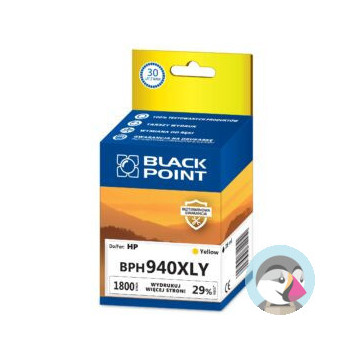 Tusz BLACK POINT (BPH940XLY) żółty 1800str zamiennik HP (940XL/C4909AE)