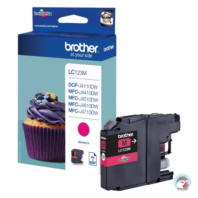 Tusz BROTHER (LC123M) purpurowy 600str