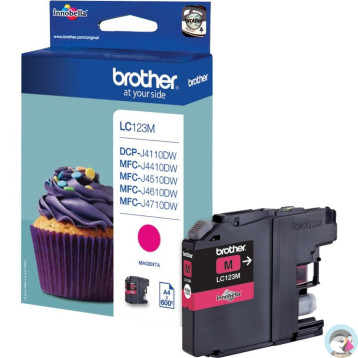 Tusz BROTHER (LC123M) purpurowy 600str