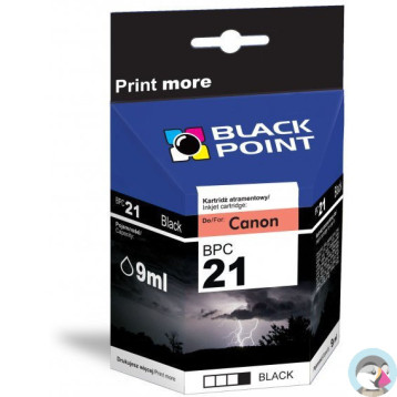 Tusz BLACK POINT (BPC21BK) czarny 130str zamiennik CANON (BCI-21BK) BJC2000/4000/5000