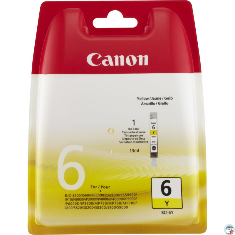 Tusz CANON (BCI-6Y/4708A002) żółty 210str IP3000/4000/5000