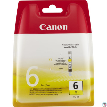 Tusz CANON (BCI-6Y/4708A002) żółty 210str IP3000/4000/5000