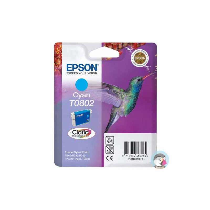 Tusz EPSON (T0802/C13T08024010) niebieski 250str Stylus Photo R265/360