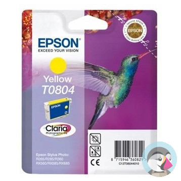 Tusz EPSON (T0804/C13T08044011) żółty 250str Stylus Photo R265/360/RX560