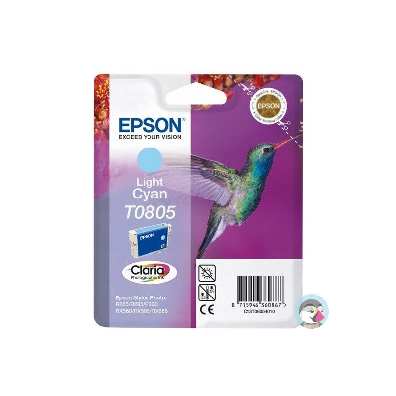Tusz EPSON (T0805/C13T08054010) niebieski jasny 250str
