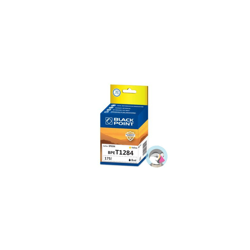 Tusz BLACK POINT (BPET1284) żółty 8ml zamiennik EPSON (T1284/C13T12844012) S22/SX125/SX425W/BX305F