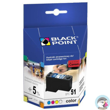 Tusz BLACK POINT (BPC51) kolor 595str zamiennik CANON (CL-51/0618B001) IP2200/6210/6220/MP150/160