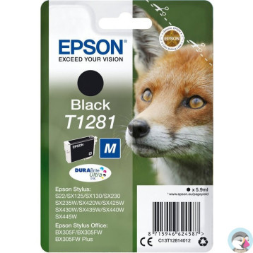 Tusz EPSON (T1281/C13T12814010) czarny 185str S22/SX125/SX425W/BX305F