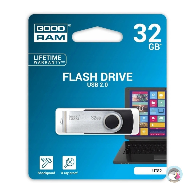 Pamięć USB 32GB GOODRAM UTS2 czarny USB 2.0 UTS2-0320K0R11