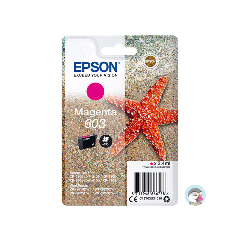 Tusz EPSON (603/C13T03U34010) purpurowy 2,4ml