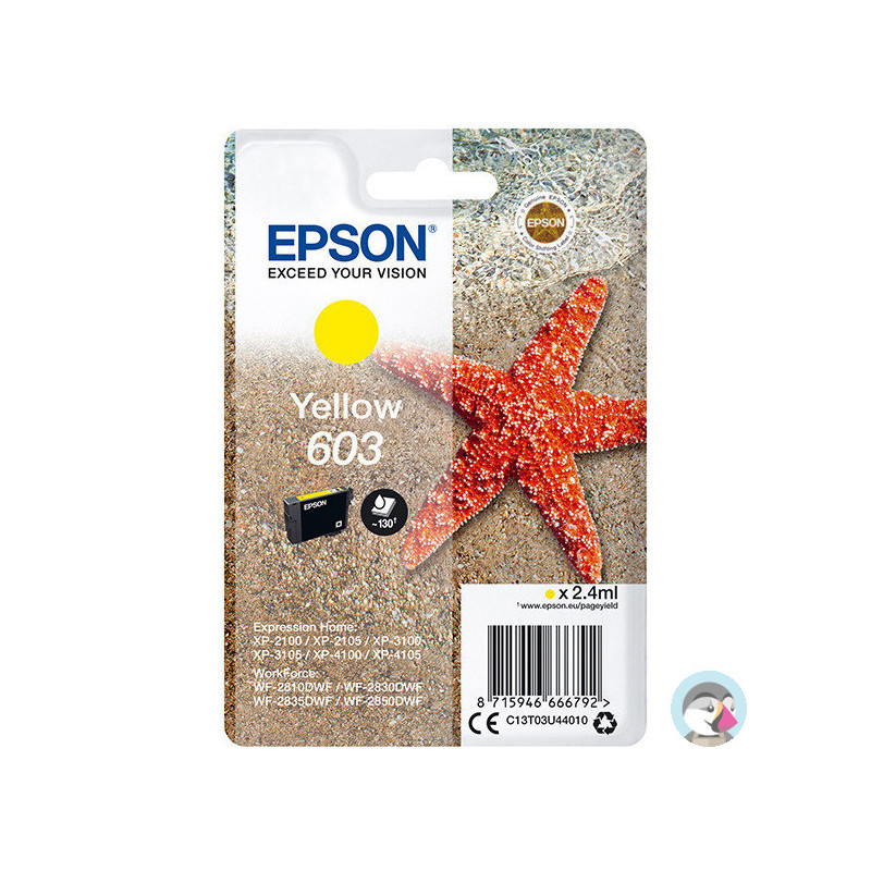 Tusz EPSON (603/C13T03U44010) żółty 2,4ml