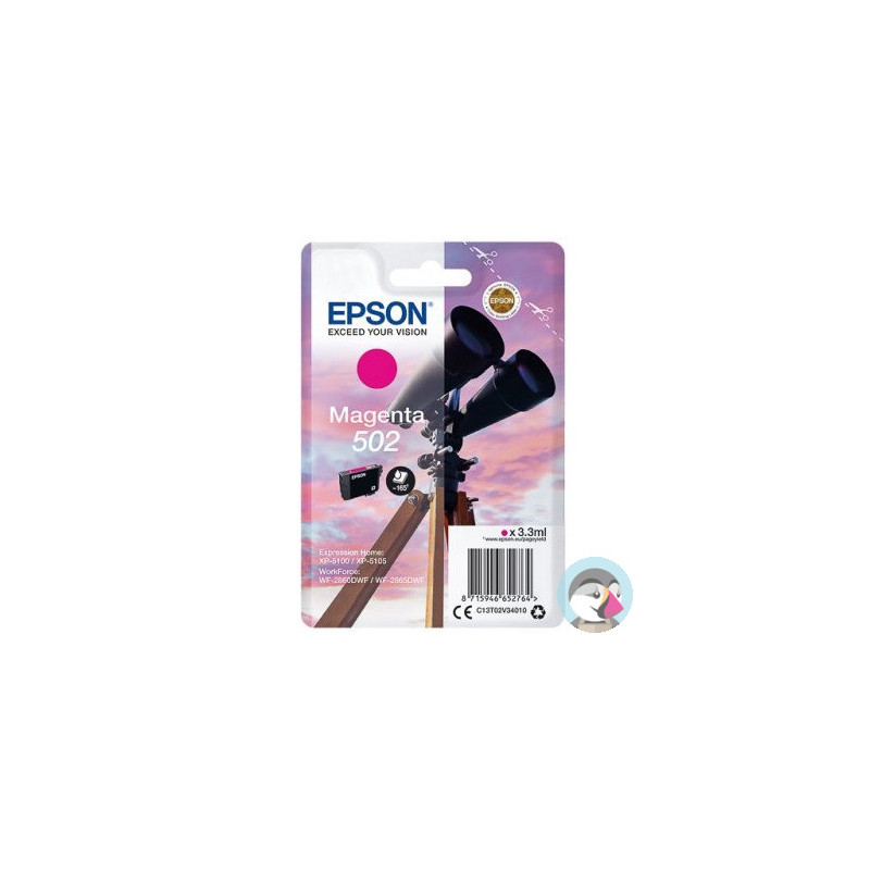 Tusz EPSON (502/C13T02V34010) purpurowy 3,3ml/160str