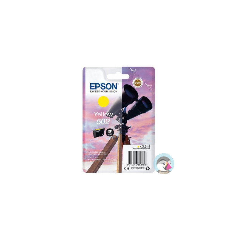 Tusz EPSON (502/C13T02V44010) żółty 3,3ml/160str