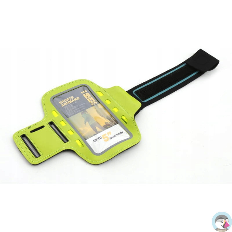 Etui/opaska na ramię do telefonu PLATINET z diodami led zielone (43707)