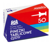 Pinezki tablicowe op-50szt. kolorowe GRAND 110-1657