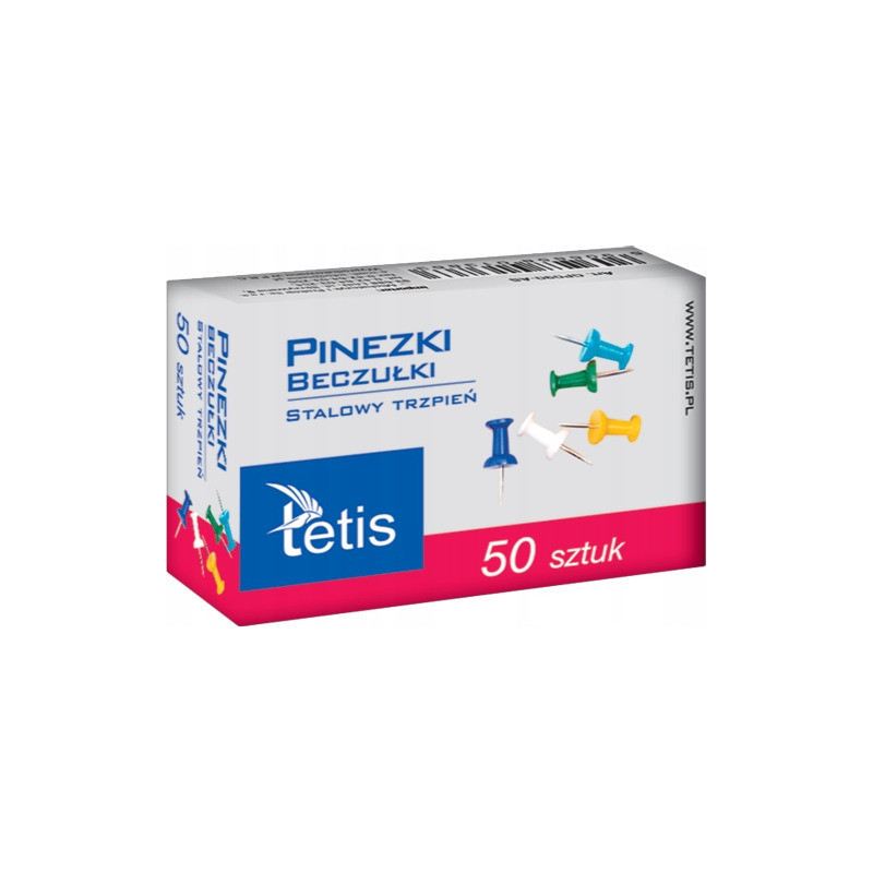 Pinezki beczułki kolor (50szt) GP100-AB TETIS