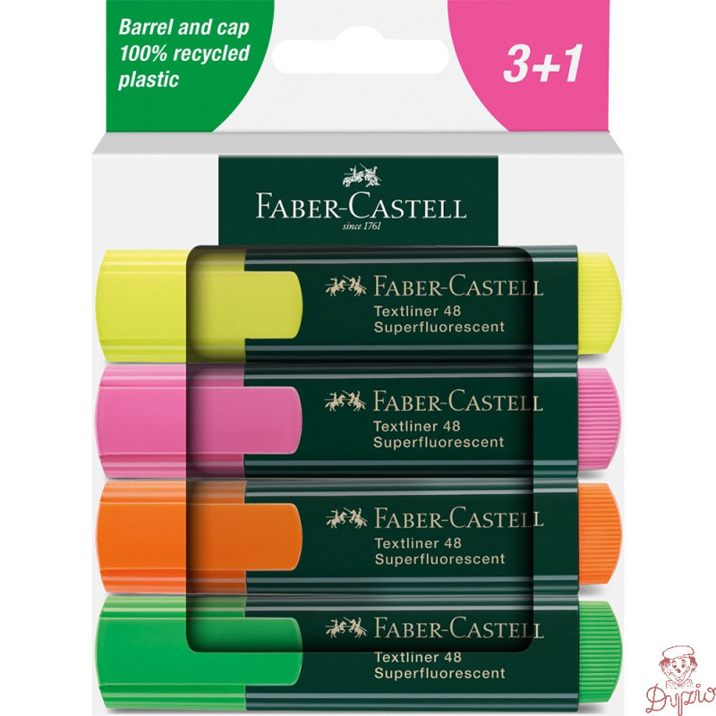 Zakreślacz 1546 4 kolory neonowe 254844 FABER-CASTELL