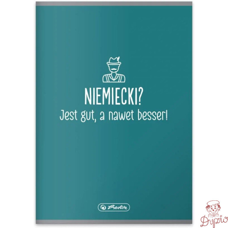 Zeszyt szkolny przedmiotowy A5 60 kartek w kratkę 70g JĘZYK NIEMIECKI 9577396 HERLITZ