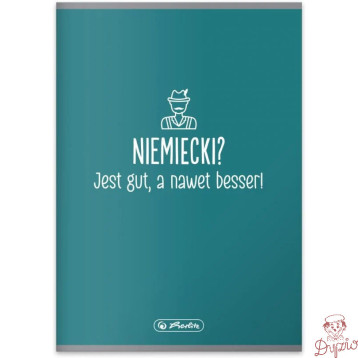 Zeszyt szkolny przedmiotowy A5 60 kartek w kratkę 70g JĘZYK NIEMIECKI 9577396 HERLITZ