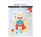 Zestaw mini puzle SUPER BOHATER-kolorowanka 0451-0025-82 Panta-Plast