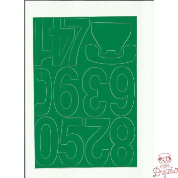 CYFRY samoprzylepne 8cm (8) jasne żółte ARTDRUK