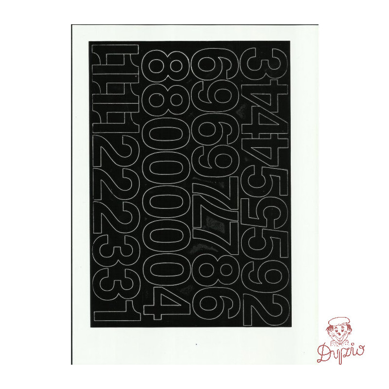 CYFRY samoprzylepne 4cm (8) j.żółte ARTDRUK