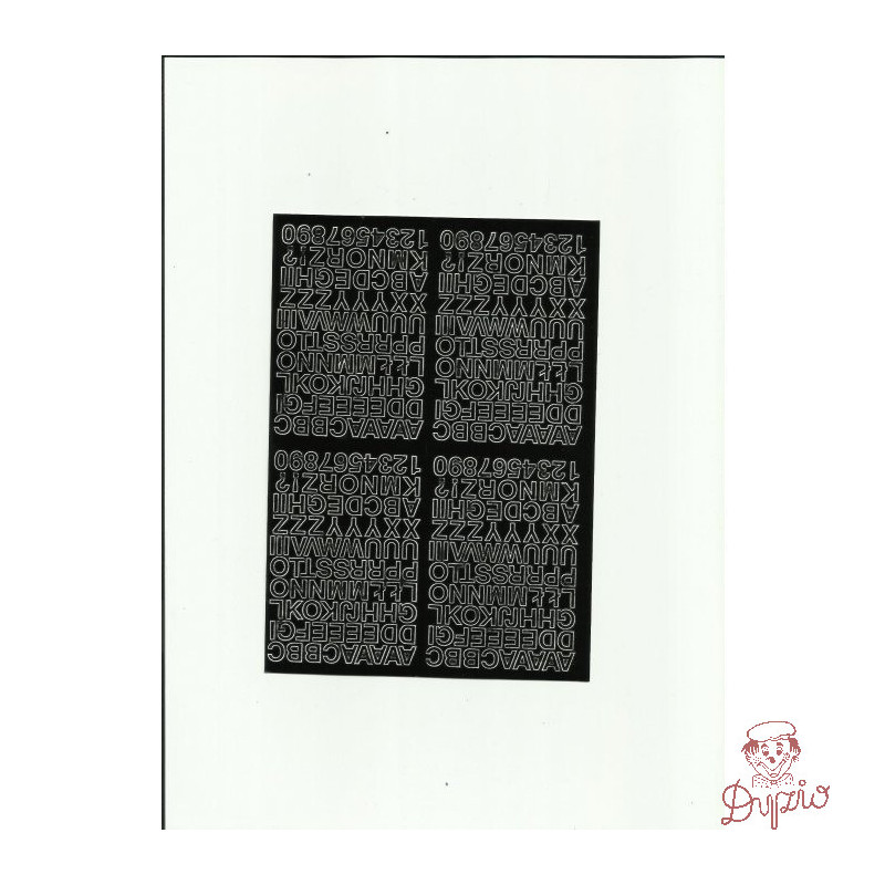 LITERY samoprzylepne 0.7cm (8) żółte ARTDRUK
