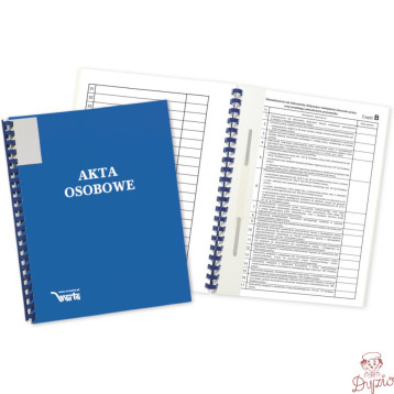 Teczka akt osobowych ABCDE binda zew.z treścią niebieska 339-097 WARTA