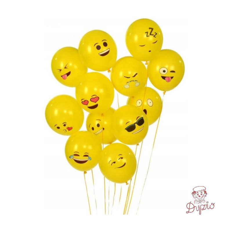 Balony Emoty Party metaliczne (12szt.) 170-2347 FIORELLO