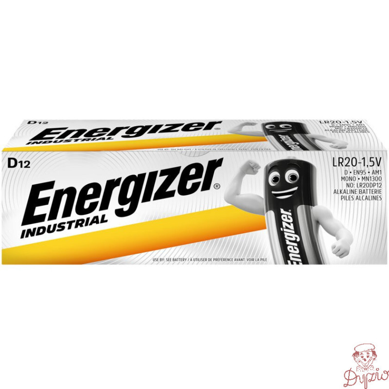 Bateria ENERGIZER Industrial D/LR20 alkaliczna (12szt)