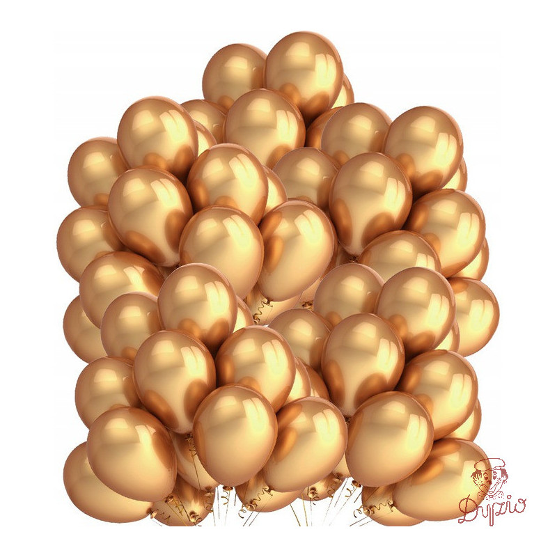 Balony metalizowane złote 10`` (50szt.) FIORELLO 170-2632