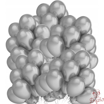 Balony metalizowane srebrne 10 (50szt.) FIORELLO 170-2631