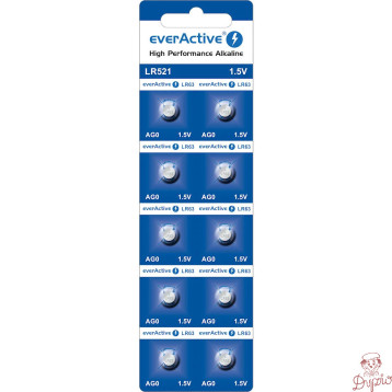 Bateria EVERACTIVE AG0/LR521/SR521/SR63/LR63 1,5V alkaliczna blister (10szt)