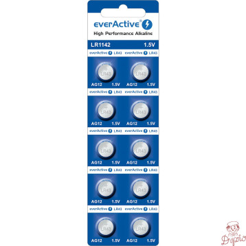 Bateria EVERACTIVE AG12/LR1142/SR43/LR43 1,5V alkaliczna blister (10szt)