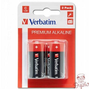 Bateria VERBATIM Premium Alkaline C/LR14 1,5V alkaliczna blister (2szt) (49922)