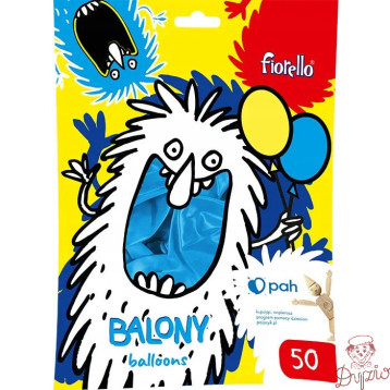 Balony metalizowane niebieskie 12` (50szt.) FIORELLO 170-2653