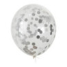 Balony z konfetti srebrne 30cm (5szt) BKN-8599 ALIGA