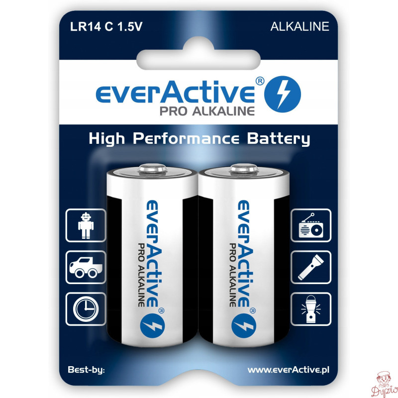 Bateria EVERACTIVE Pro Alkaline C/LR14 alkaliczna blister (2szt)