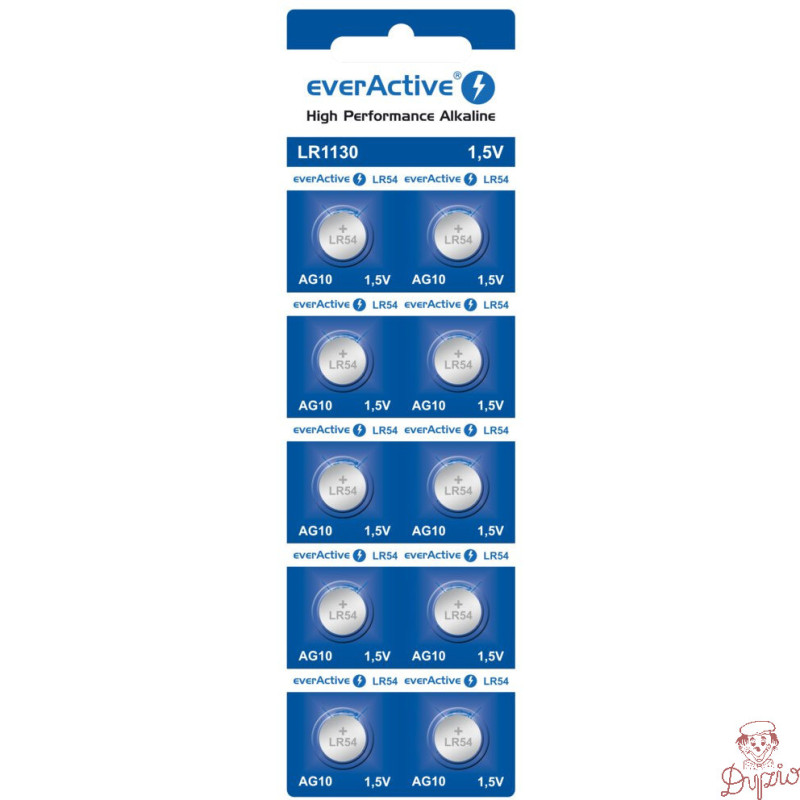 Bateria EVERACTIVE AG10/LR54/LR1130 1,5V guzikowa (10szt)
