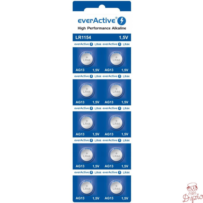 Bateria EVERACTIVE AG13/LR44/LR1154 1,5V guzikowa (10szt)