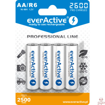Akumulatorek EVERACTIVE Professional Line AA/HR6 2500mAh (4szt)