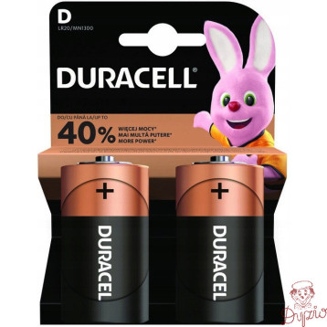 Bateria DURACELL Basic D/LR20/MN1300 alkaliczna blister (2szt)