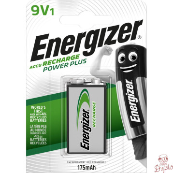 Akumulatorek ENERGIZER Power Plus 9V/HR22/6F22 175mAh Ni-MH