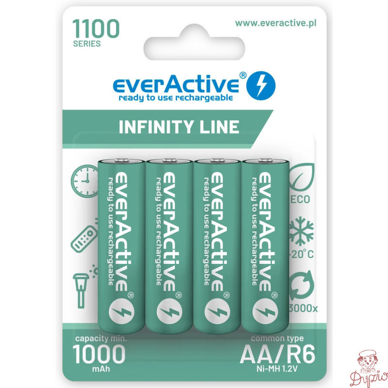 Akumulatorek EVERACTIVE Infinity Line AA/HR6 1100mAh (4szt)
