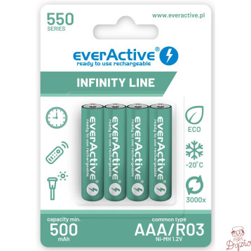 Akumulatorek EVERACTIVE Infinity Line AAA/HR03 550mAh (4szt)