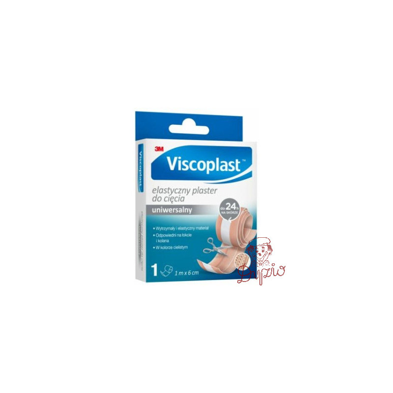Plaster elastyczny do cięcia VISCOPLAST 6cm x 1m jasnobrązowy 3M-YP201040505
