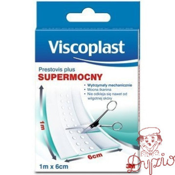 Tkaninowy plaster opatrunkowy 1mx6cm 3M PRESTOVIS PLUS UU003080593