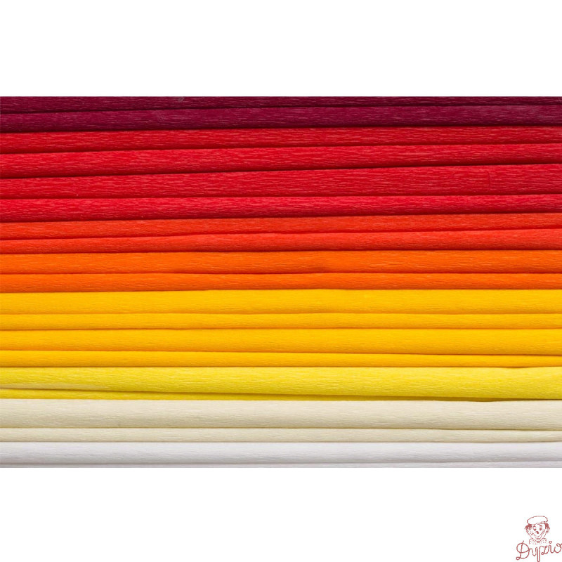 Bibuła 25x200cm mix kolory ciepłe (10szt) 8kol2521-MIX2 HAPPY COLOR