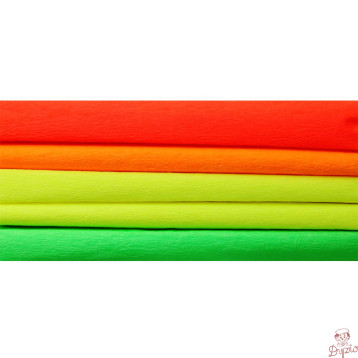 Bibuła marszczona 25x200cm fluo MIX 4kol 5 rolekHA 3640 2520-MIXflu